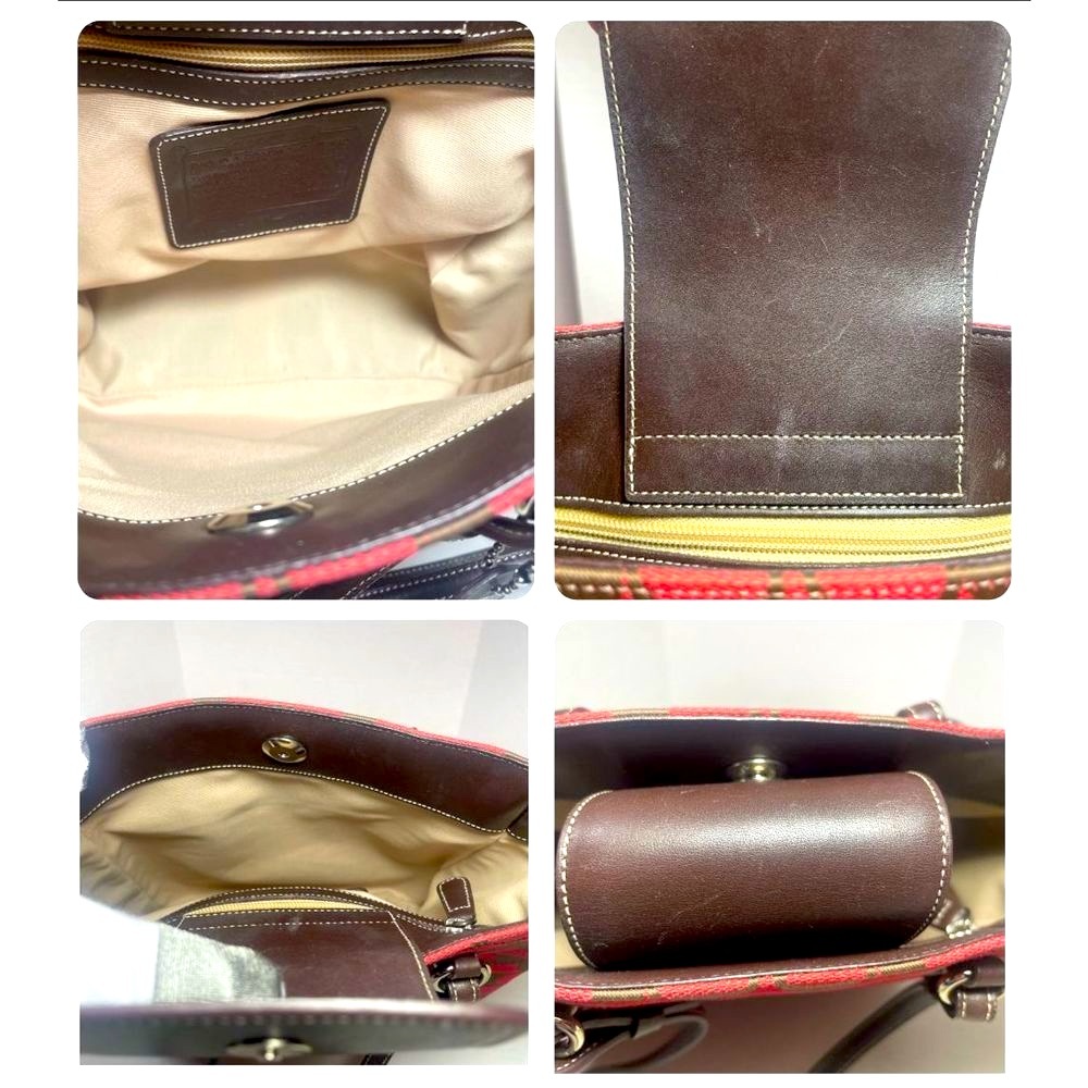 Coach Signature series tapestry and leather handbag PRICE..IS..VERY…FIRM! - Picture 10 of 16